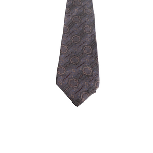 House of Stuart Designer Tie – Brown Patterned Silk